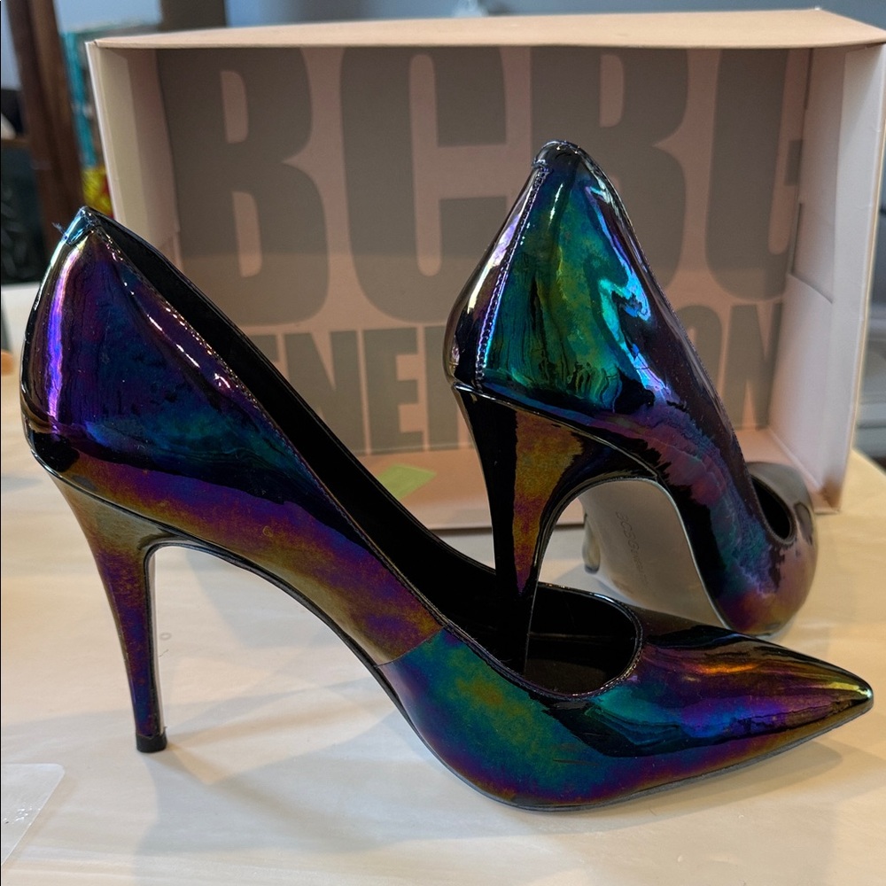 BCBGMaxAzria Multicolor Iridescent Heels